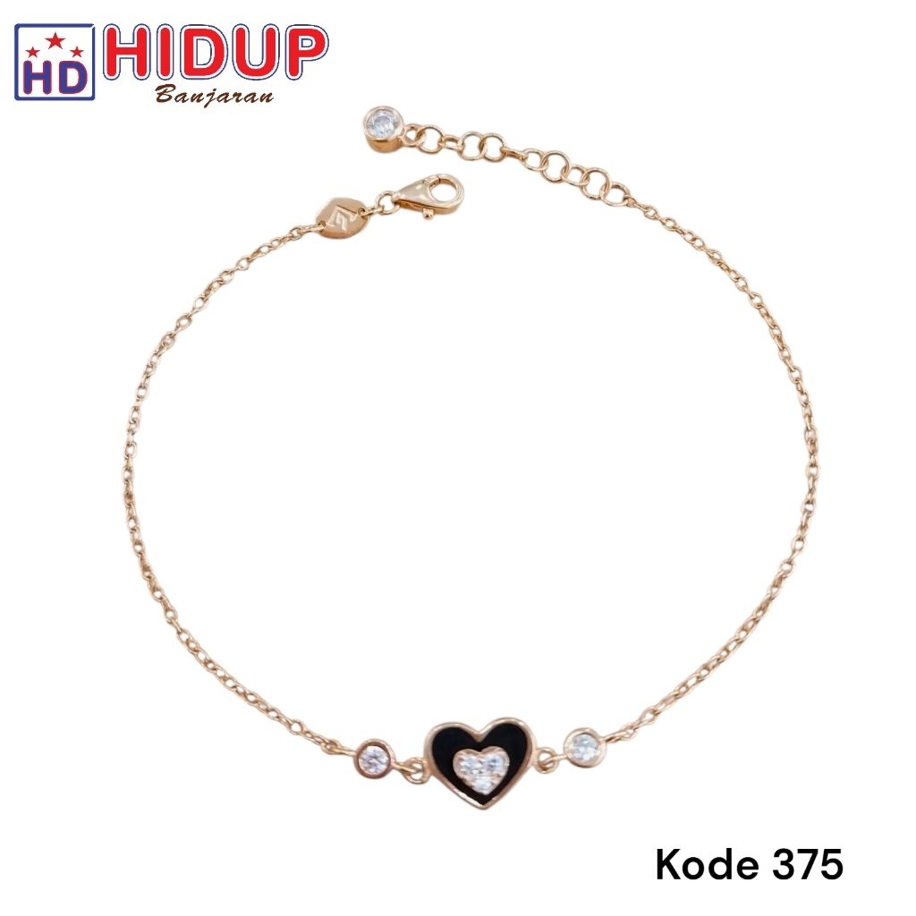 GELANG RANTE FASHION MDL LOVE HITAM 375