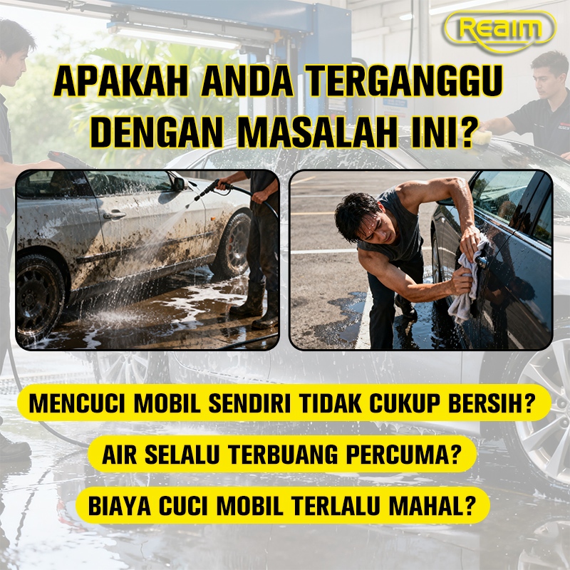REAIM Jet Cleaner Semprotan Cuci Motor Mesin Cuci Motor Mobil REAIM 600W Motor Induksi Auto Stop 2