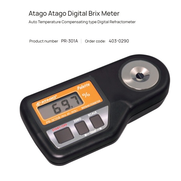 Atago Digital Brix Meter Auto Temperature Compensating type Digital Refractometer PR-301A