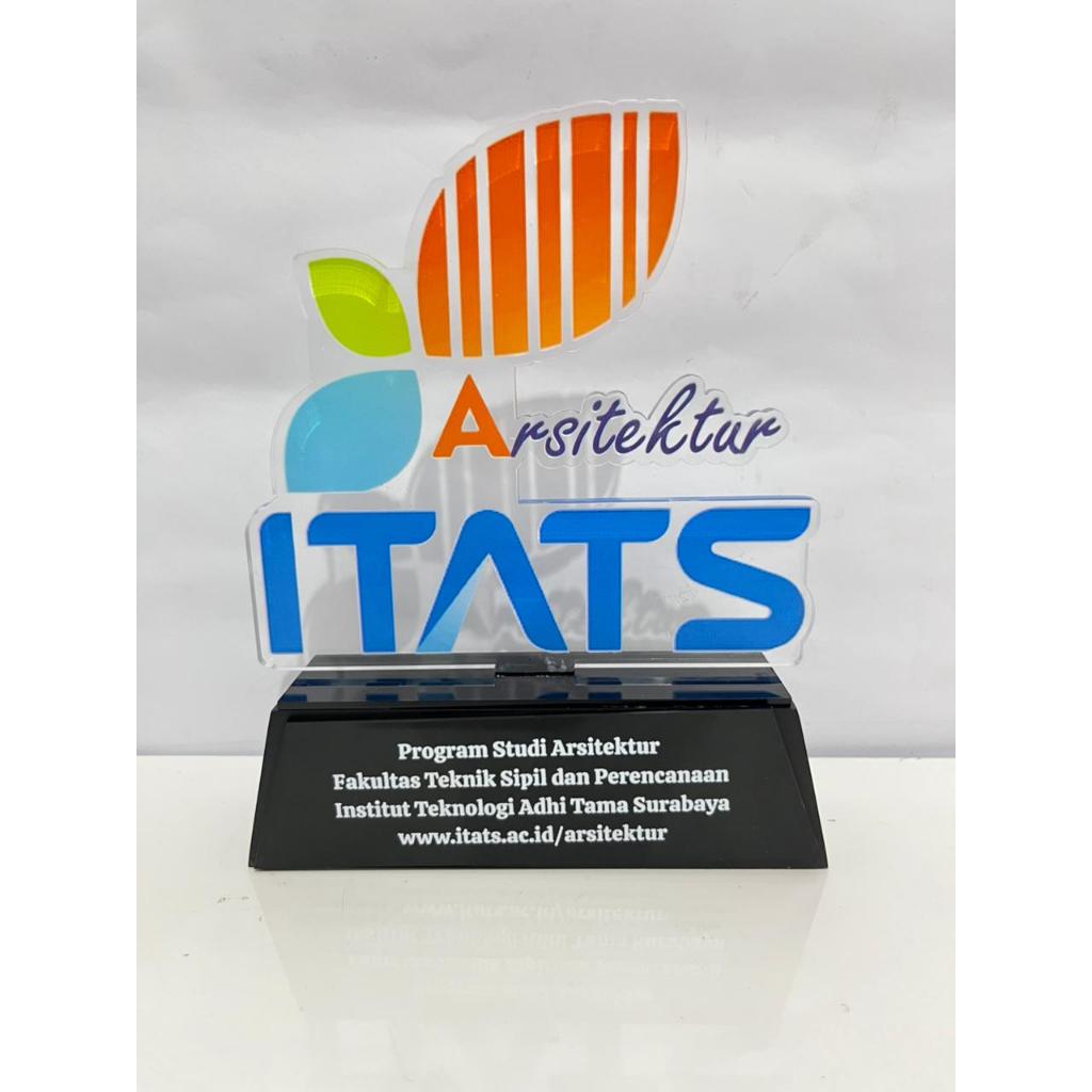 Plakat Akrilik Tatakan Kayu + Box PLAKAT AKRILIK CUSTOM TATAKAN KAYU HITAM