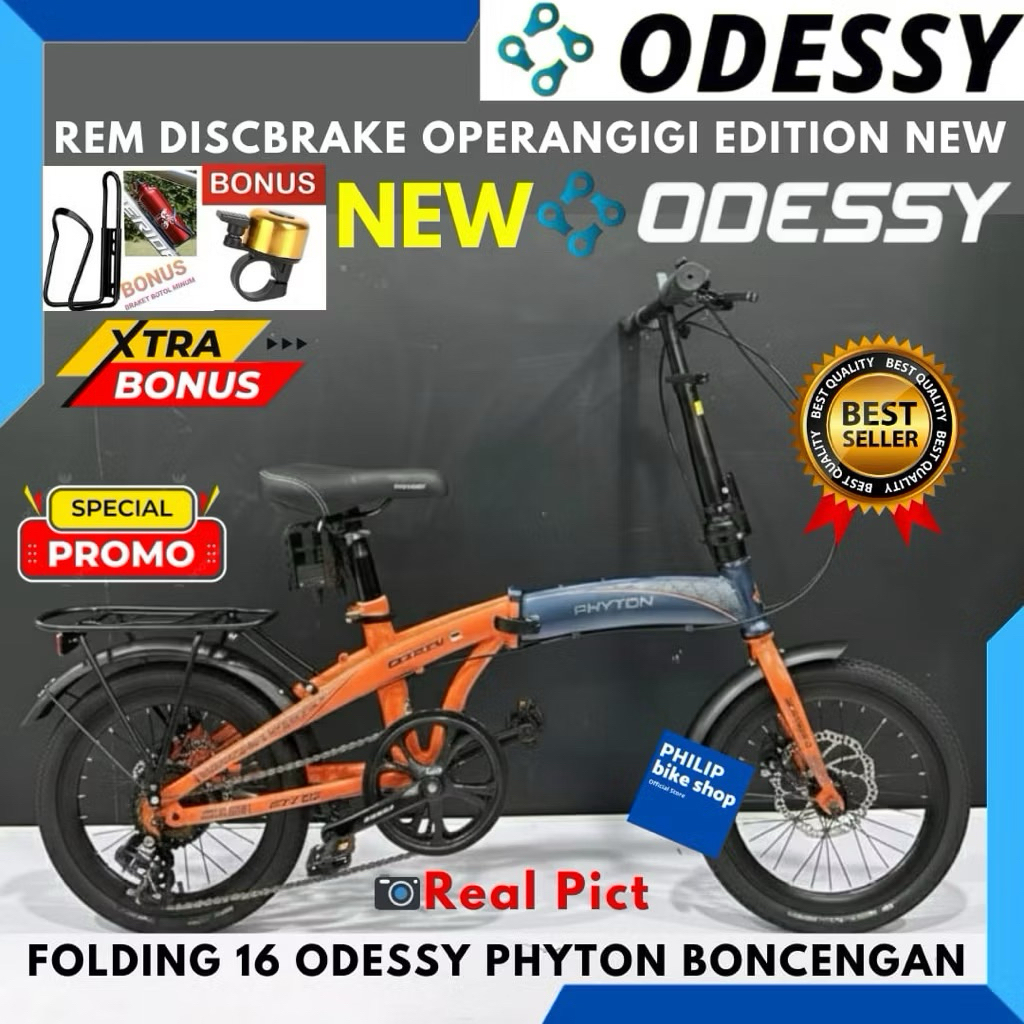 Sepeda Lipat 16 Odessy Phyton 7 Speed Terbaru