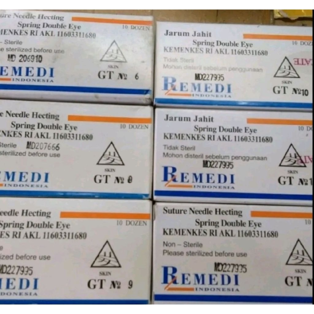 Jarum hecting kulit remedi / jarum jahit kulit medis / jarum hecting medis