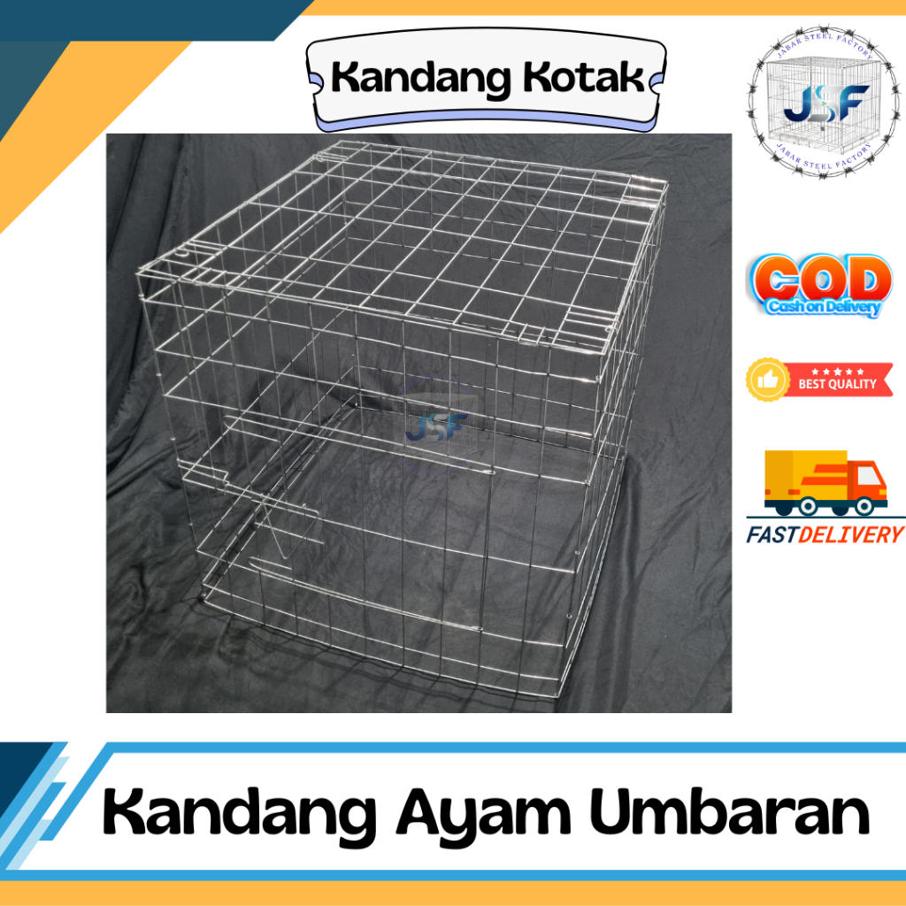 Kandang Ayam Umbaran Kotak Trapesium | Hobi Ternak Ayam Jago | Kandang Ayam Besi Galvanis Tahan Lama