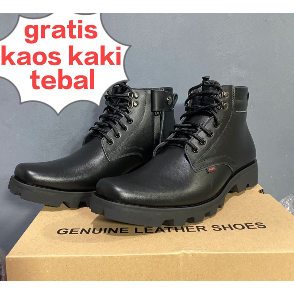 sepatu pdh tni polri security asli kulit original adl boots
