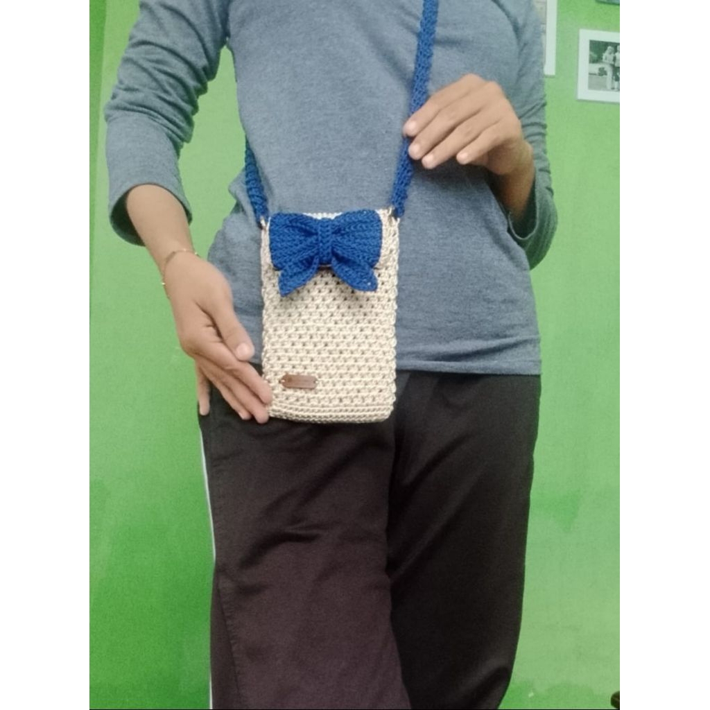 Tas Hp Rajut Pita || 100% Handmade || Tas hp unik || Tas hp lucu