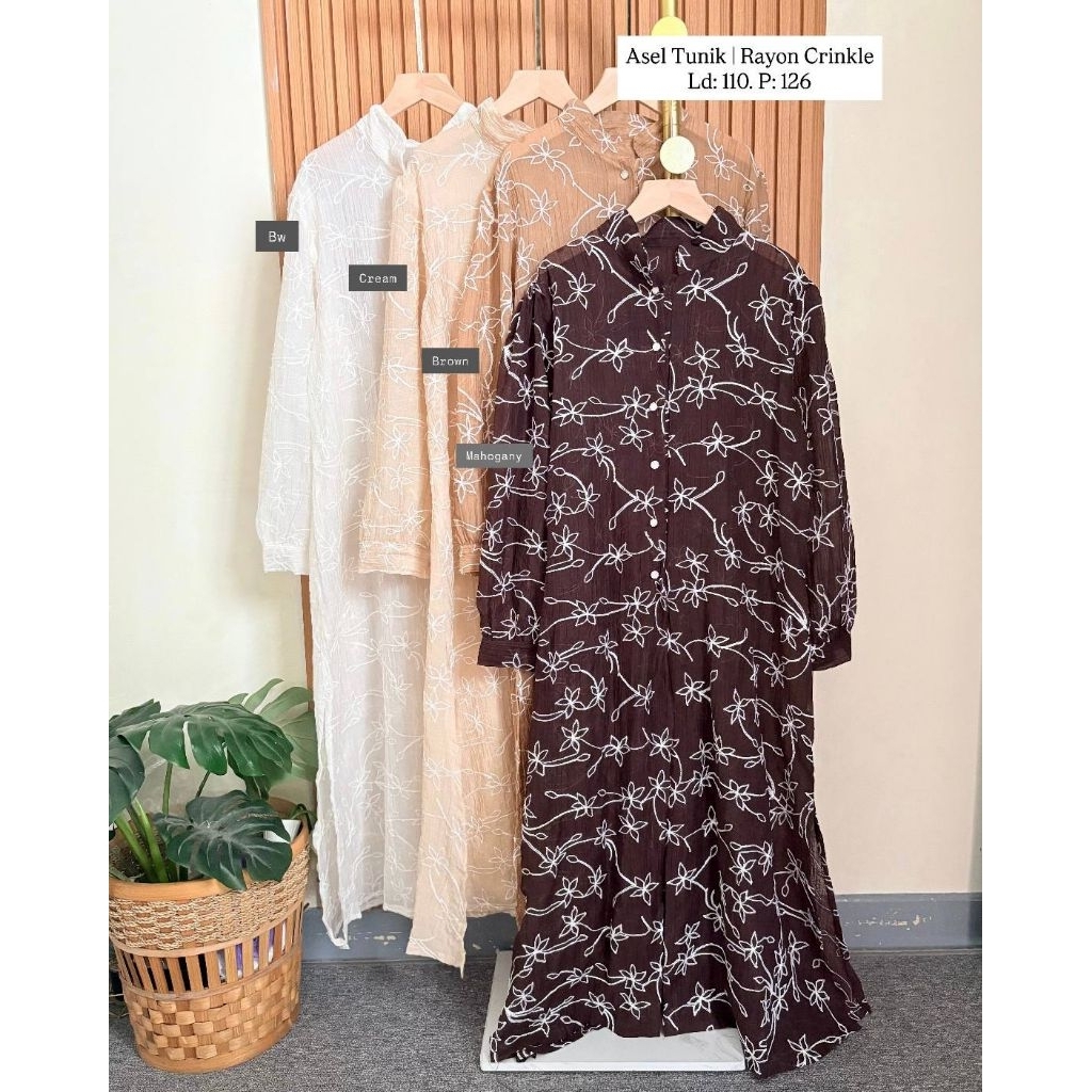 Asel Tunik - Tunik bahan rayon Crinkle