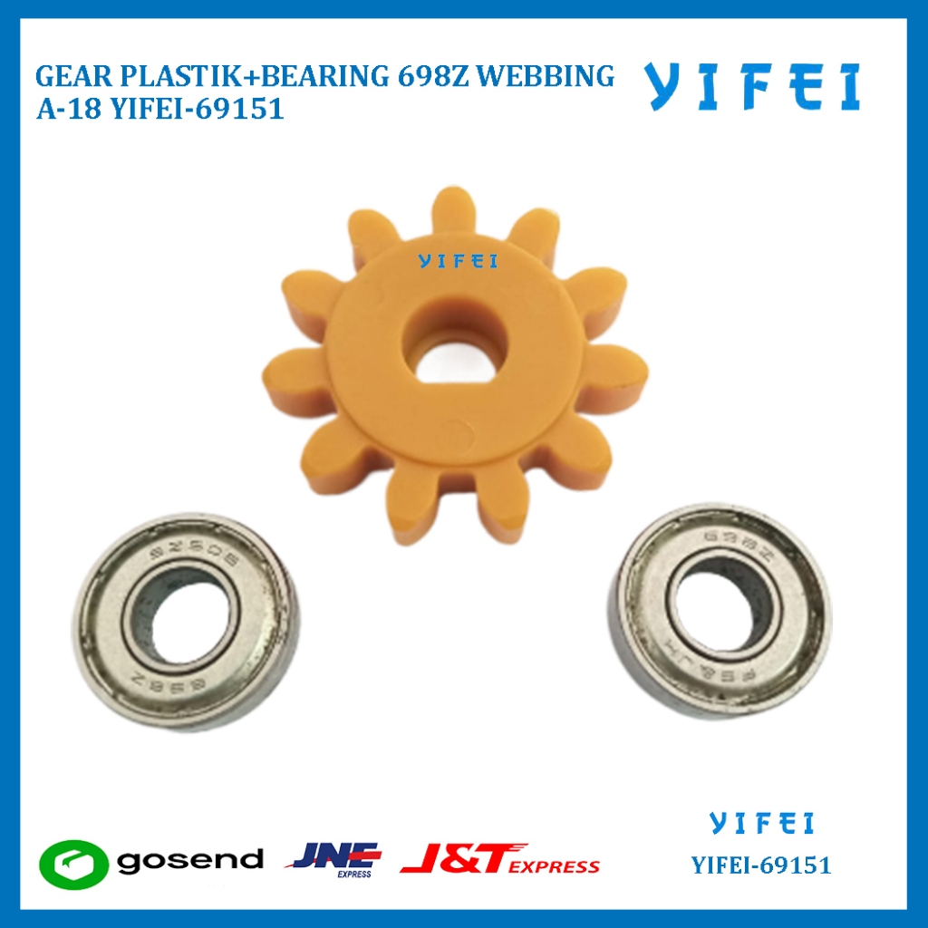 GEAR PLASTIK +BEARING 698Z WEBBING A-18 YIFEI-69151
