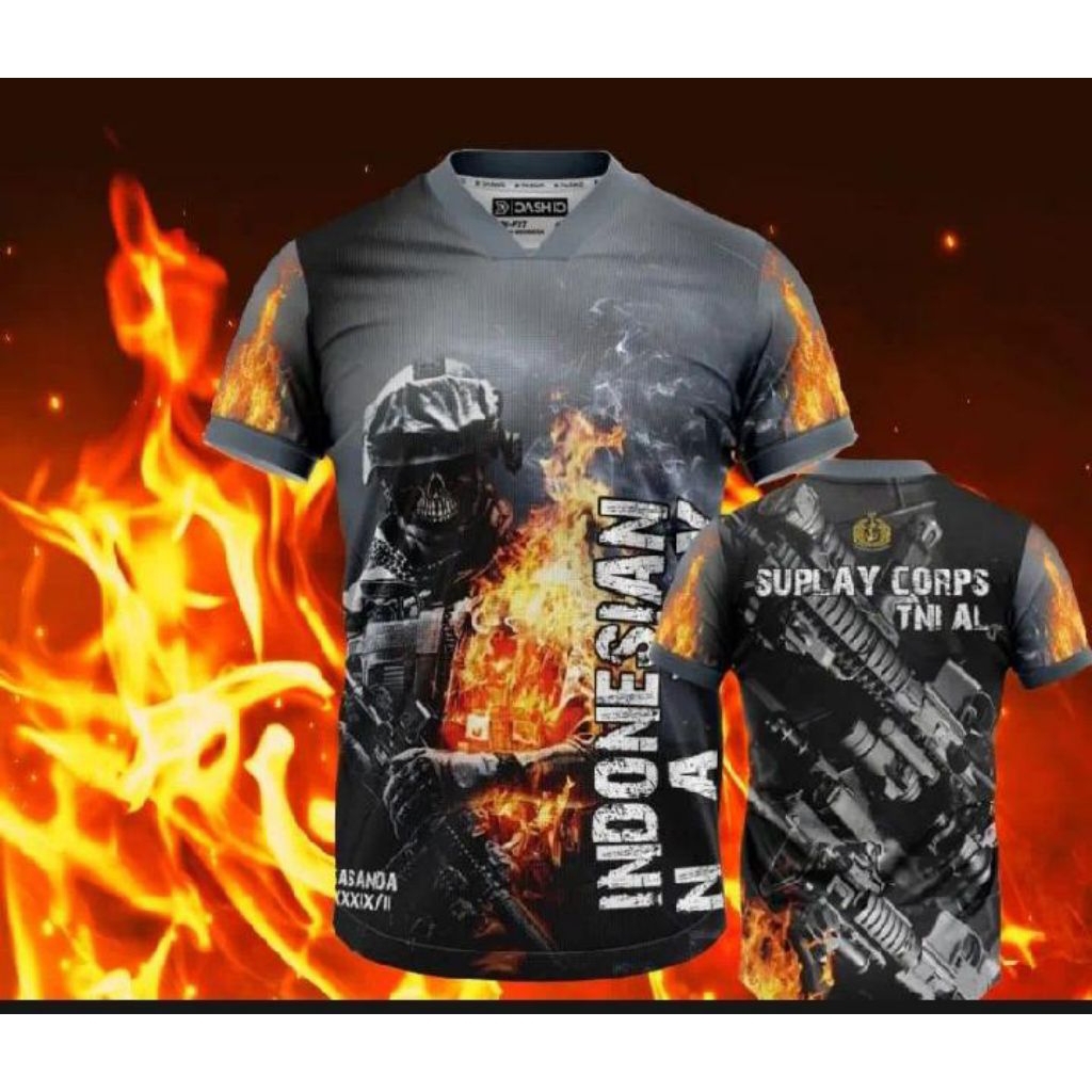 JERSEY TNI AL PRINTING/JERSEY TNI ANGKATAN LAUT CUSTOM TERBARU/BAJU KAOS TNI AL/AD/AU full printing