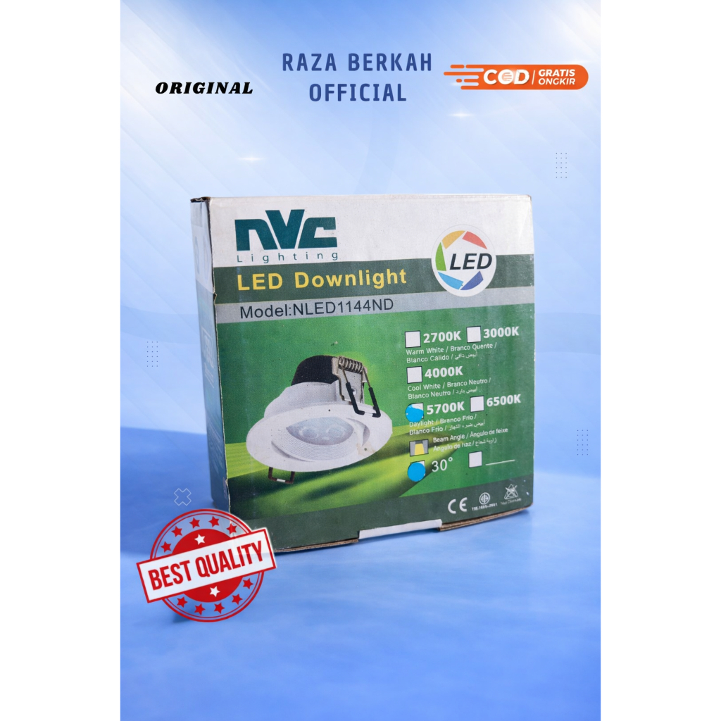 NVC LED DOWNLIGHT 4 WATT DAN 6 WATT