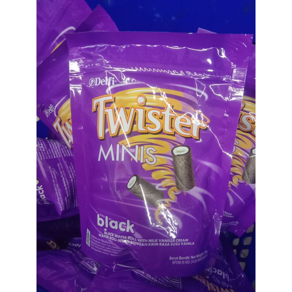 Delfi Twister minis black dan choco 70gr