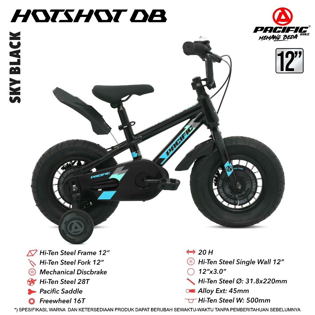 sepeda anak bmx 12 inch hotshot pacific 3.0 rem cakram // bmx 12 inch pacific hotshot minion