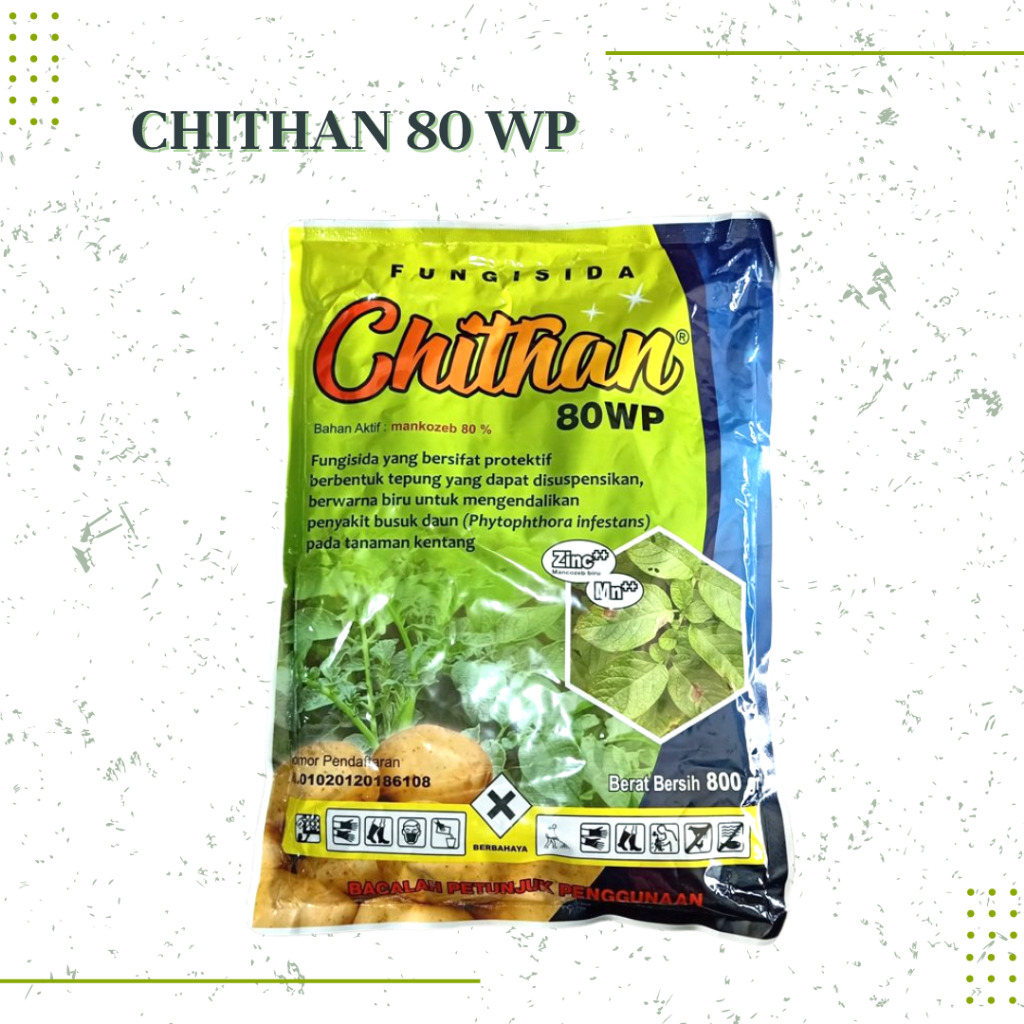 Fungisida Chithan 80WP 800gr, Bahan Aktif: Mancozeb 80% (Mancozeb Biru)