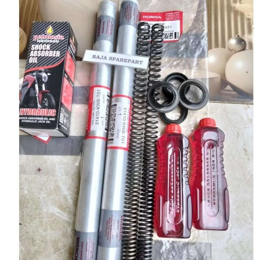 AS SHOCK DEPAN KOMPLIT (KWB) HONDA ORIGINAL REVO 110, REVO ABSOLUTE 110, BLADE 110 LAMA