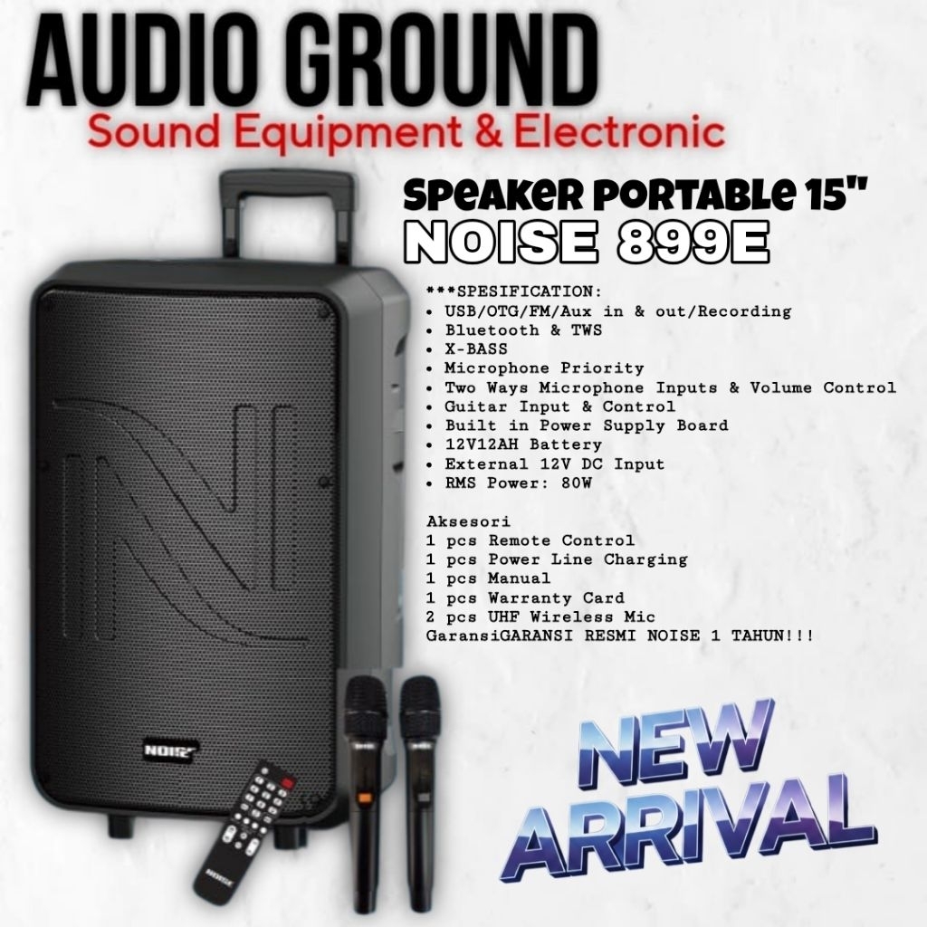 SPEAKER PORTABLE 15" NOISE 899E PRO ORIGINAL PRODUCT