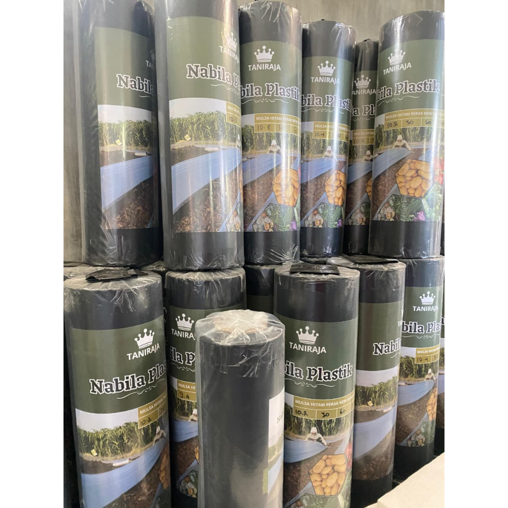 Plastik Mulsa Hitam Perak Super Plus+++ 40/80cm Berat 18-20kg FREE KAOS+PASAK