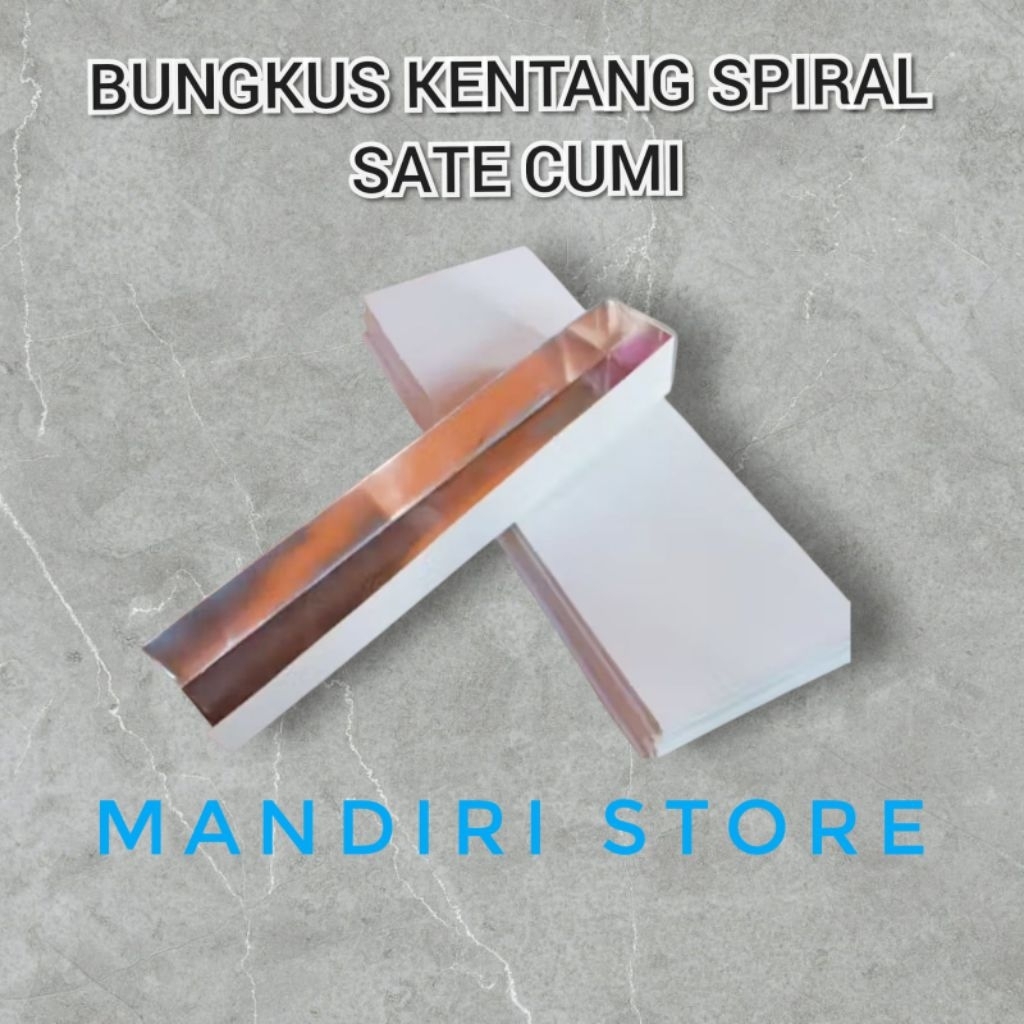 Bungkus Kemasan Kentang Spiral Kentang Ulir Putih Polos