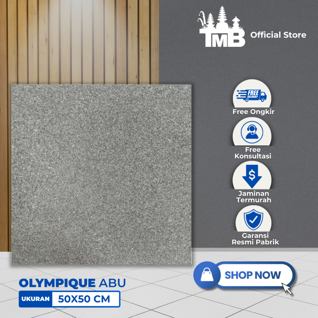 Keramik Lantai  Ukuran 50x50 Aversa 50x50 Olumpique Abu Keramik Lantai Keramik Matte Motif Batu