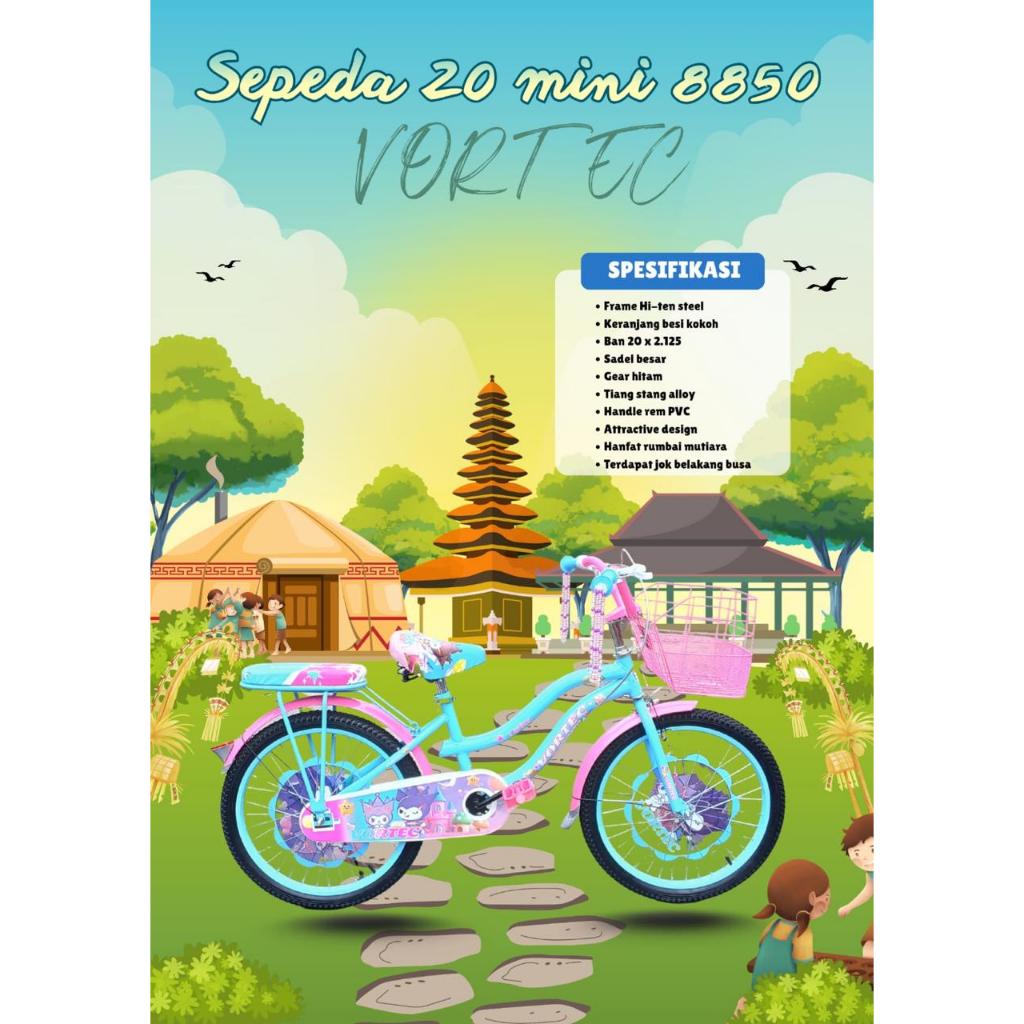 Sepeda Anak Dewasa Murah 20 Mini 8850 Chamomile / Sepeda Cewek Murah