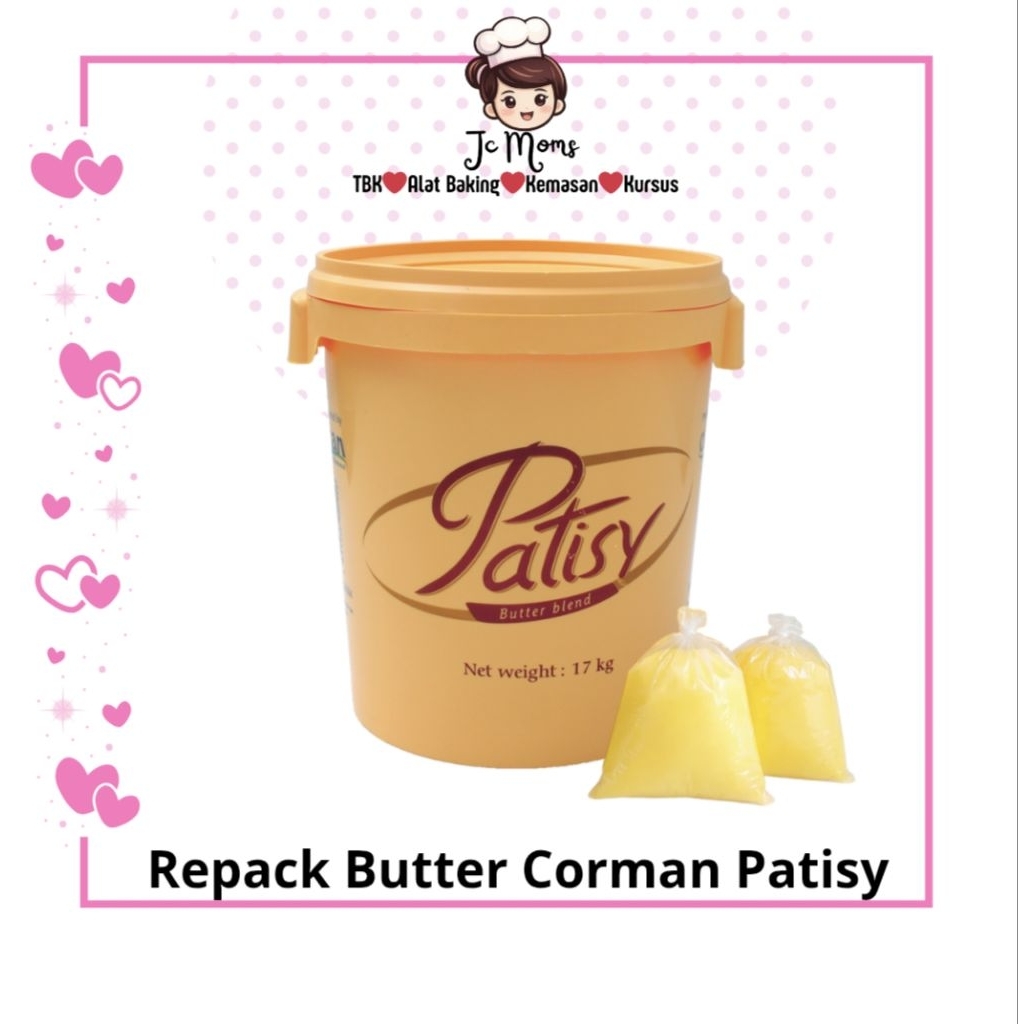 Corman Patisy Butter Blend 17kg Pail Mentega Blend Premium untuk Cookies Cake Roti Bisa Repack 1kg 5