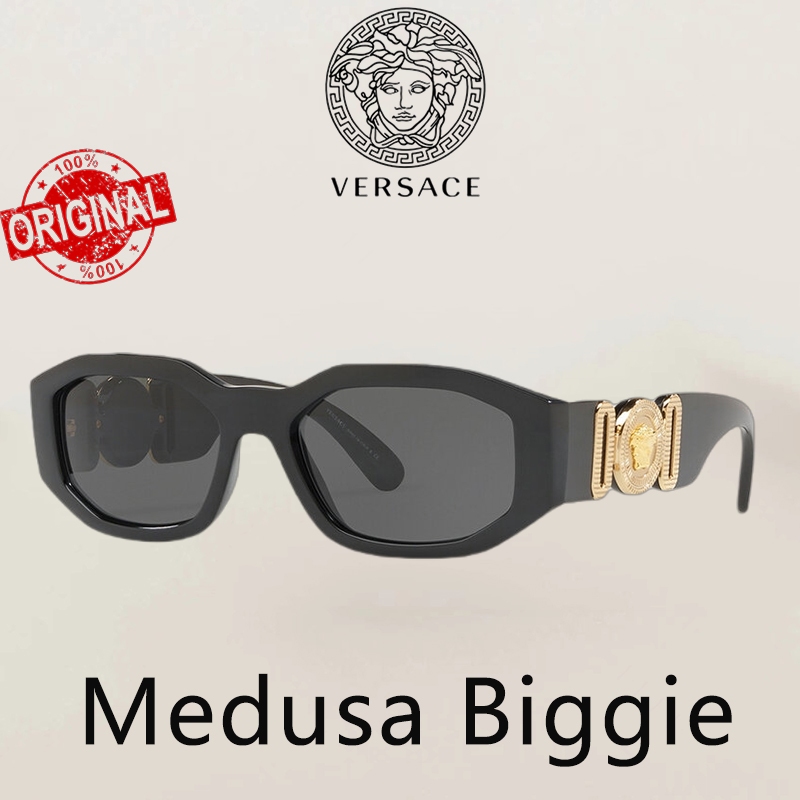 100%  Original -- kacamata versace Medusa Biggie Sunglasses fashion VE4361 Kacamata Anti uv Untuk Po