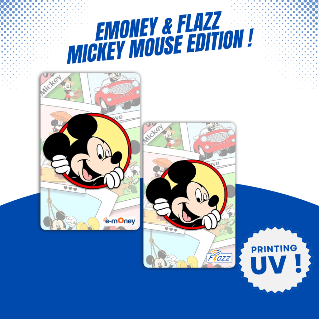 EMONEY FLAZZ MANDIRI BCA SUPPORT NFC - Mickey Mouse Disney - Kartu Emoney Flazz Gen 2 Support NFC