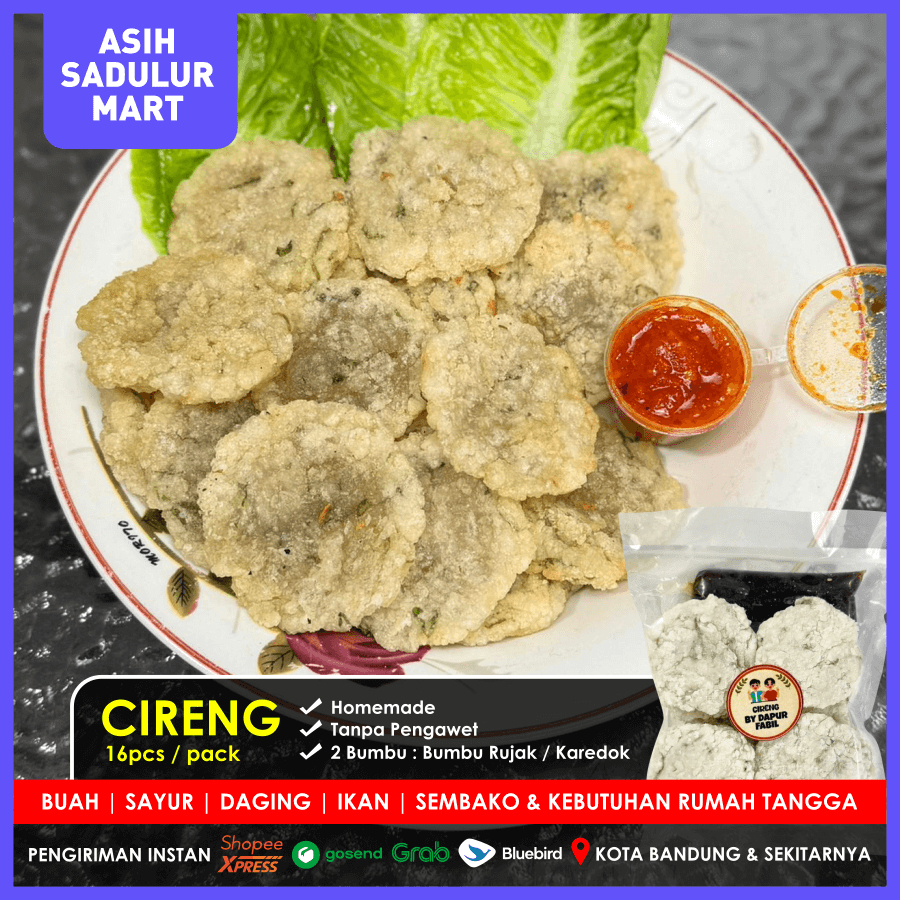 Cireng 1 Pack isi 16pcs Bumbu Rujak / Karedok Siap Goreng (Tanpa Pengawet) | Asih Sadulur Mart