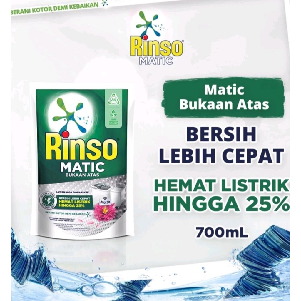 Rinso Matic 700 ml bukaan atas