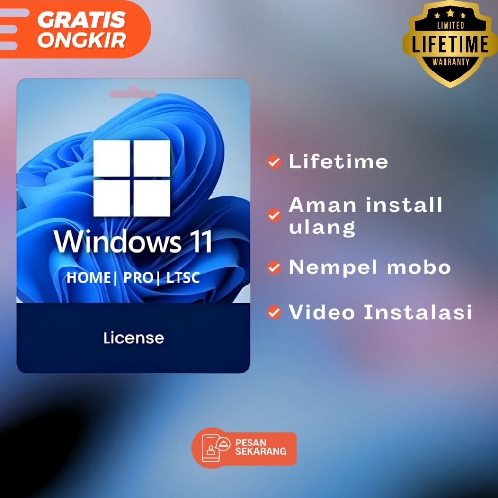 Windows 11 Activation + ISO | Pro | Home | Enterprise | Garansi Lifetime