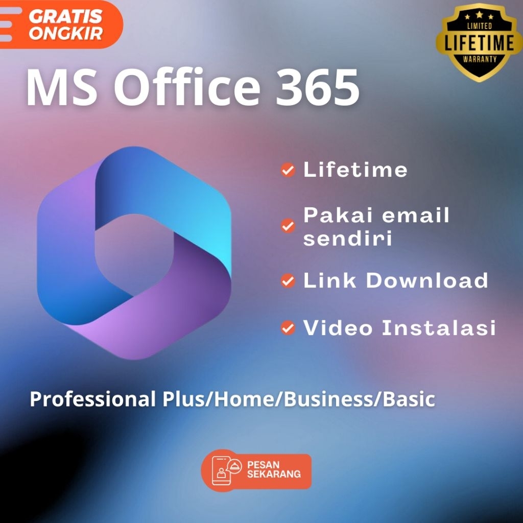 MS Office 365 Activation + Aplikasi | Bergaransi