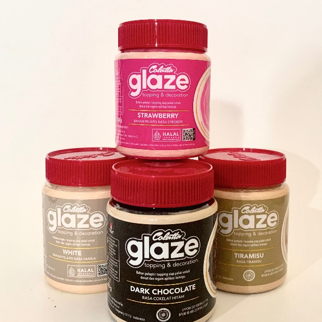 GLAZE COLATTA 250GR | GLAZE COLATTA DARK, TIRAMISU, WHITE, STRAWBERRY | COKLAT LUMER ENAK