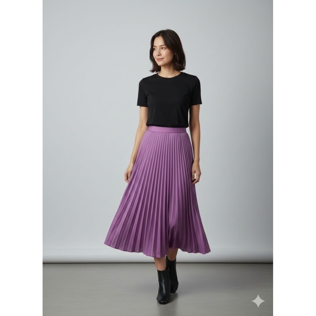 Rok Plisket Preloved | by Uniqlo