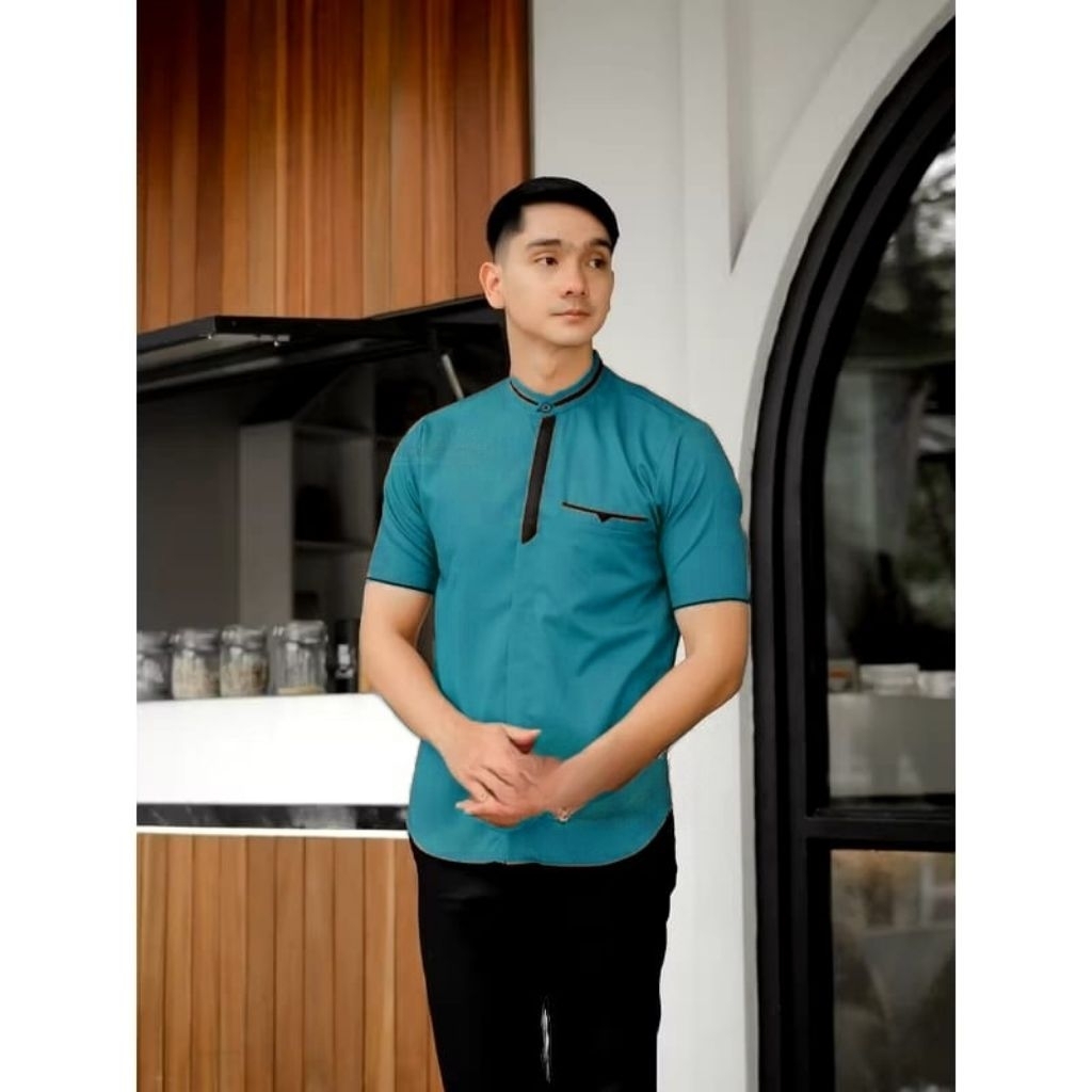BAHRI - Baju Koko Couple Ayah Anak Laki Laki Umur 1-12 Tahun Lengan Pendek Model Terbaru 2026 KATUN 