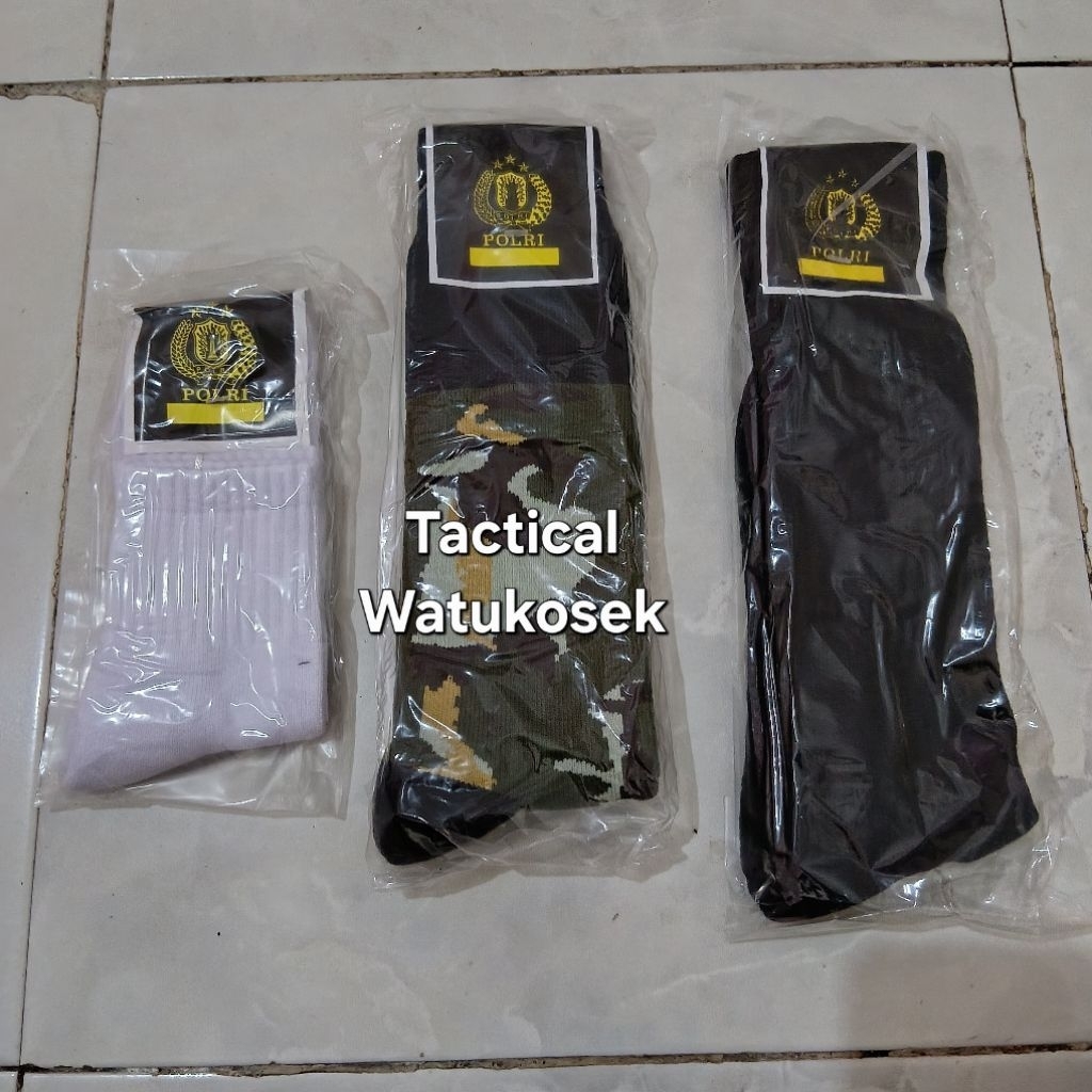 Kaos Kaki PDL Polri JATAH ASLI - Kaos Kaki Polisi Hitam Tebal Original