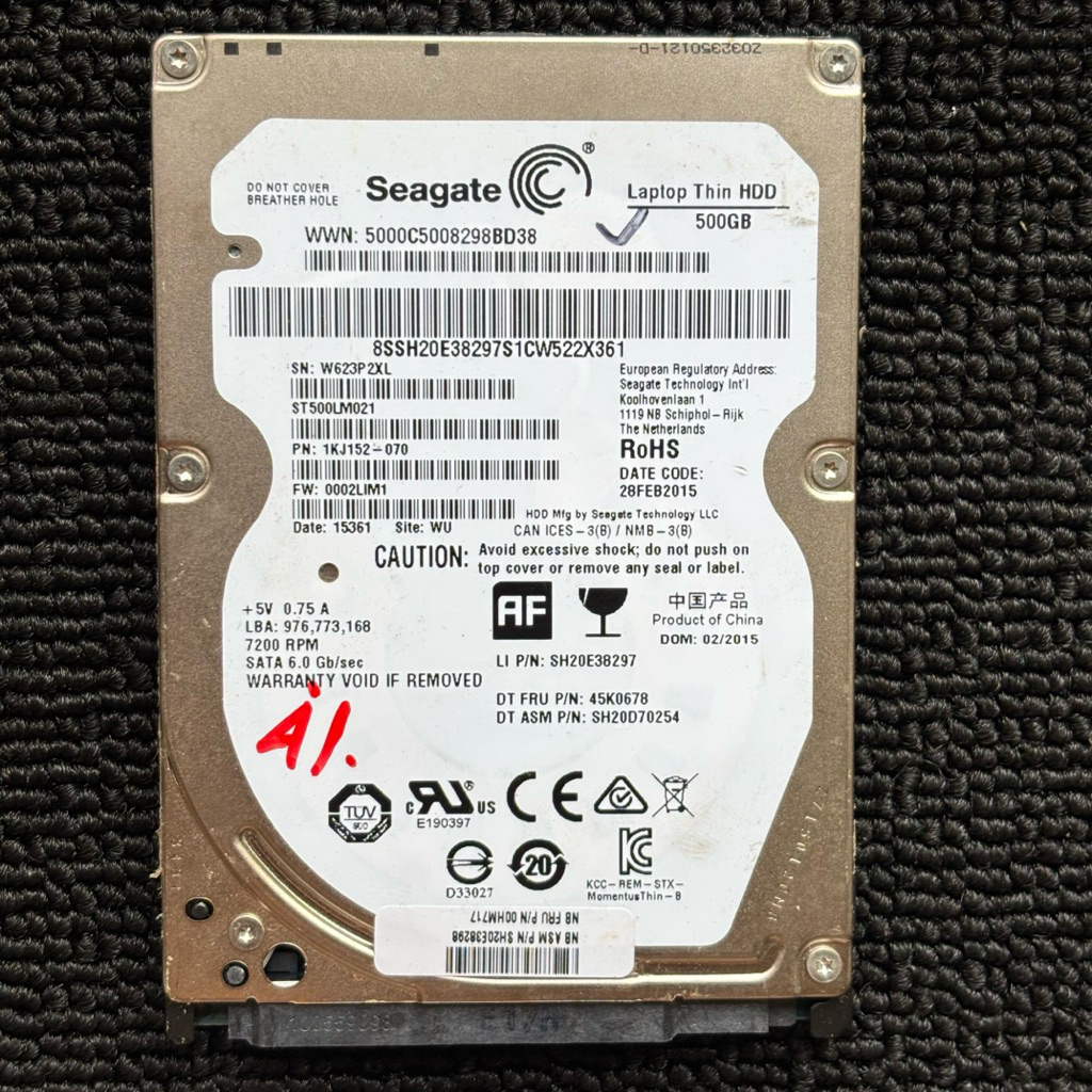 HARDDISK LAPTOP SEAGATE 500GB SENTINEL 4% RUSAK