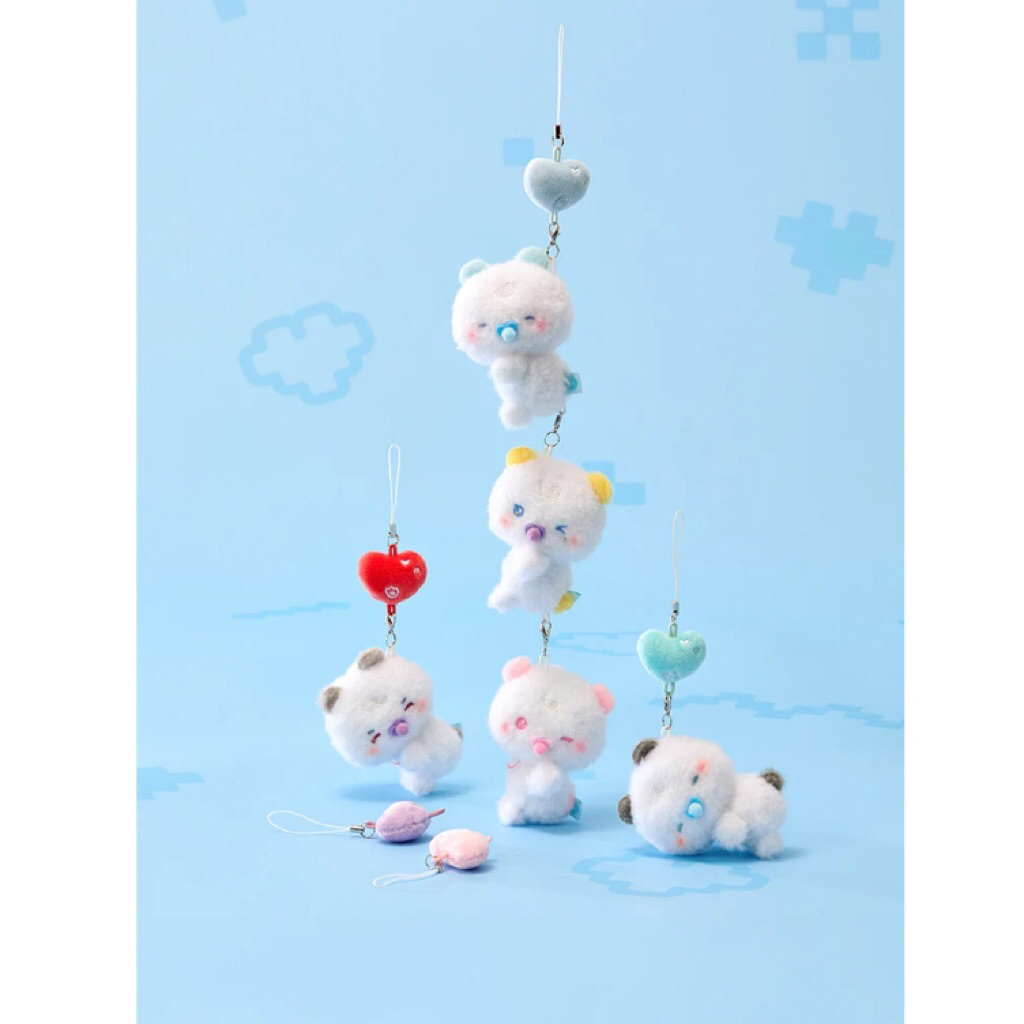 READY STOCK OFFICIAL PLAVE MMMM BABY PLUSH PHONE CHARM