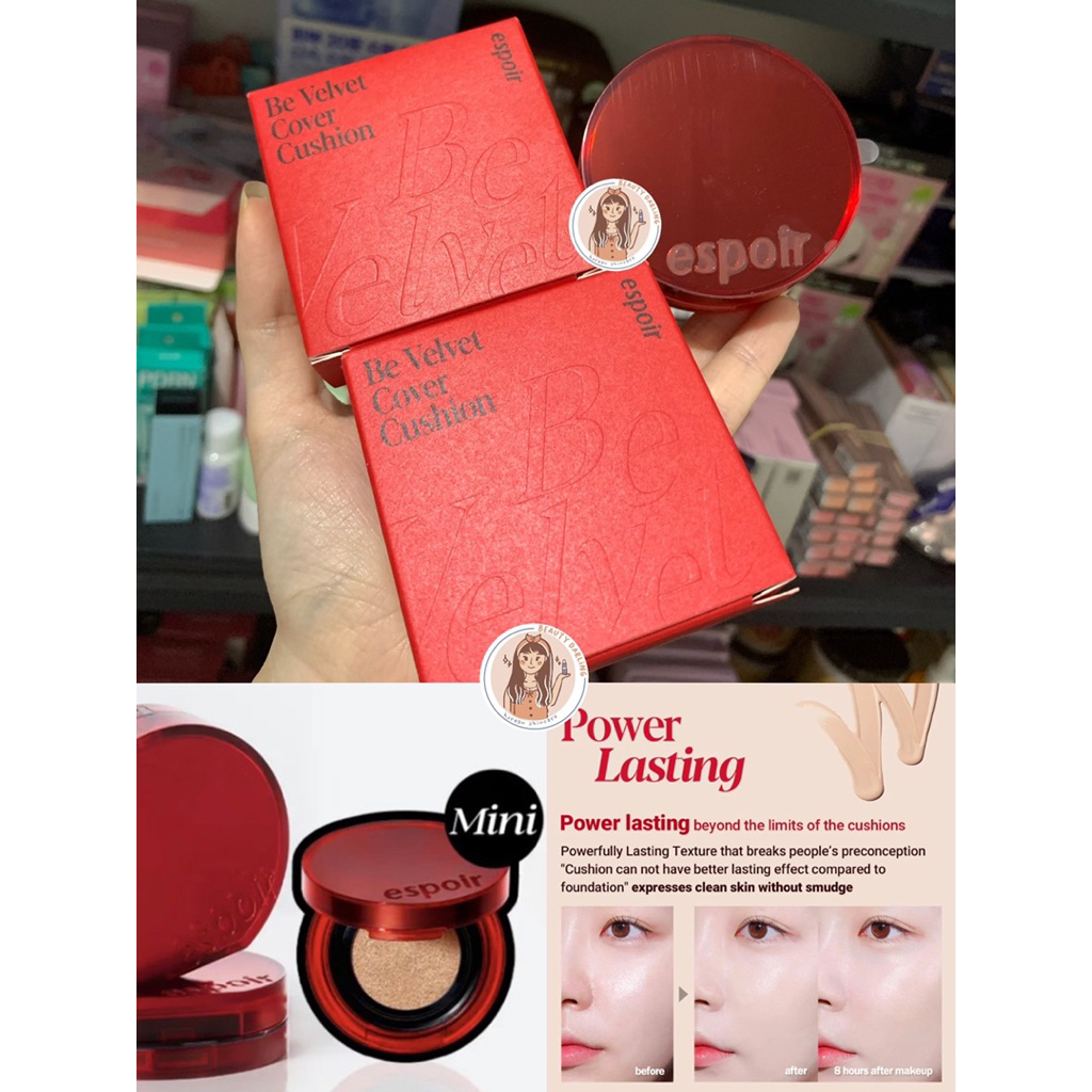 [MINI SIZE] ESPOIR BE VELVET COVER CUSHION MINI SIZE 4.5gr