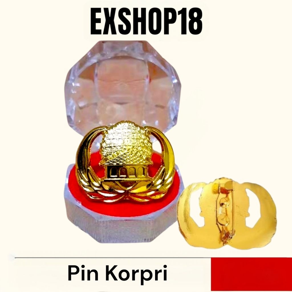 Pin Korpri Peniti / Pin Lencana Korpri ASN / Pin Korpri Peniti Import