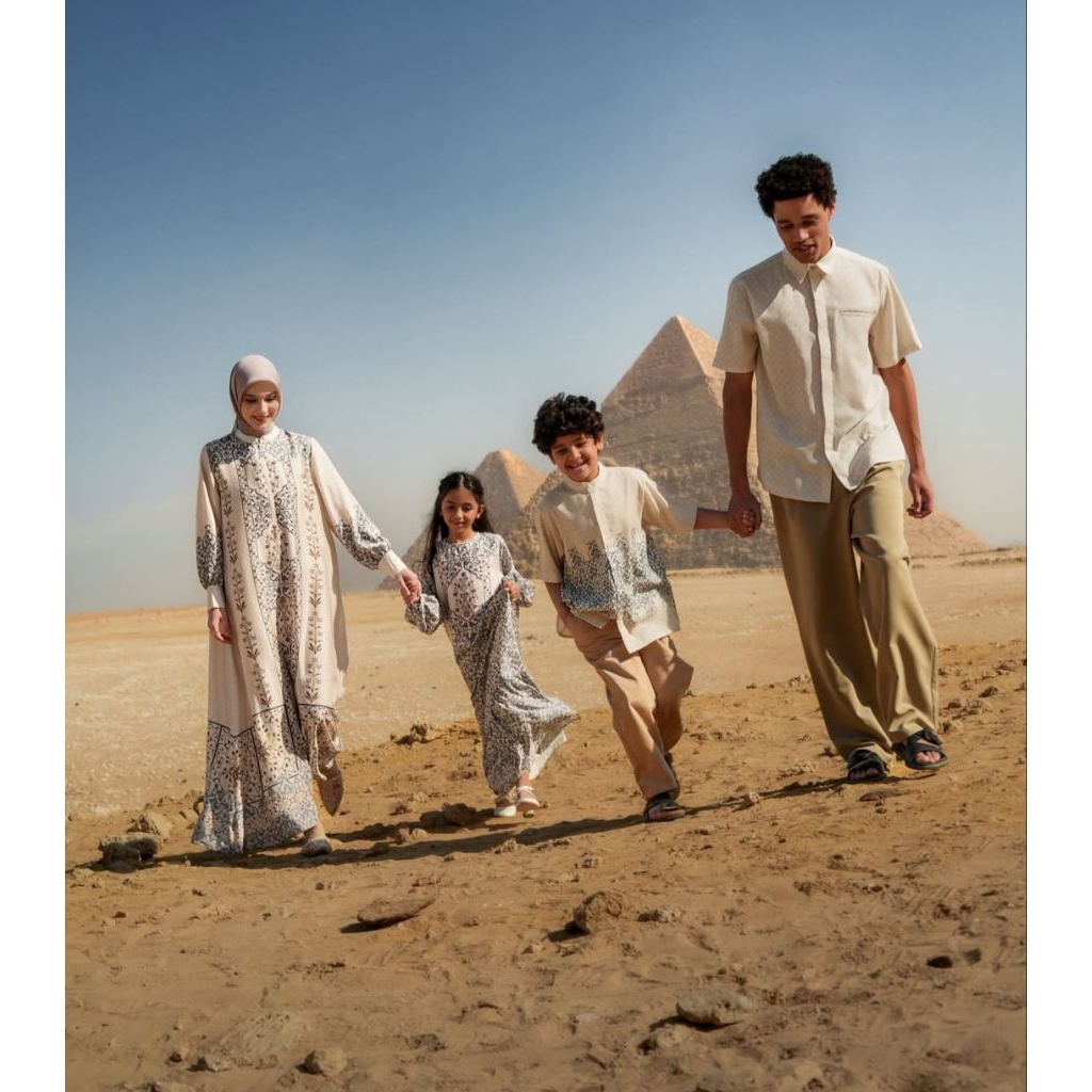 Henna Series HL | Koko Gamis Blouse Sarimbit Motif Printing By Heaven Lights