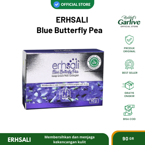 ERHSALI Blue Butterfly PEA Soap Sabun Bunga Telang NASA