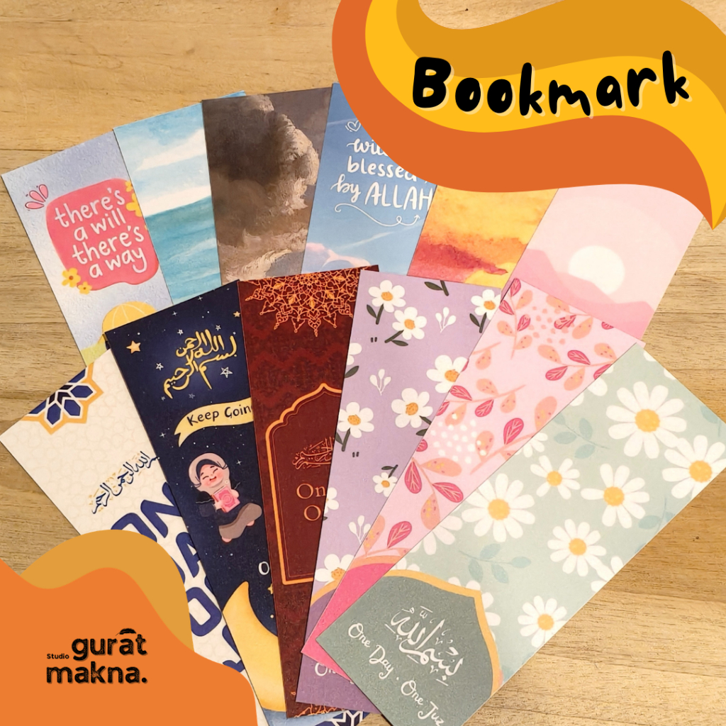 Bookmark | Pembatas Buku Tebal 310 gsm - Desain Tema Islami [guratmakna.studio]