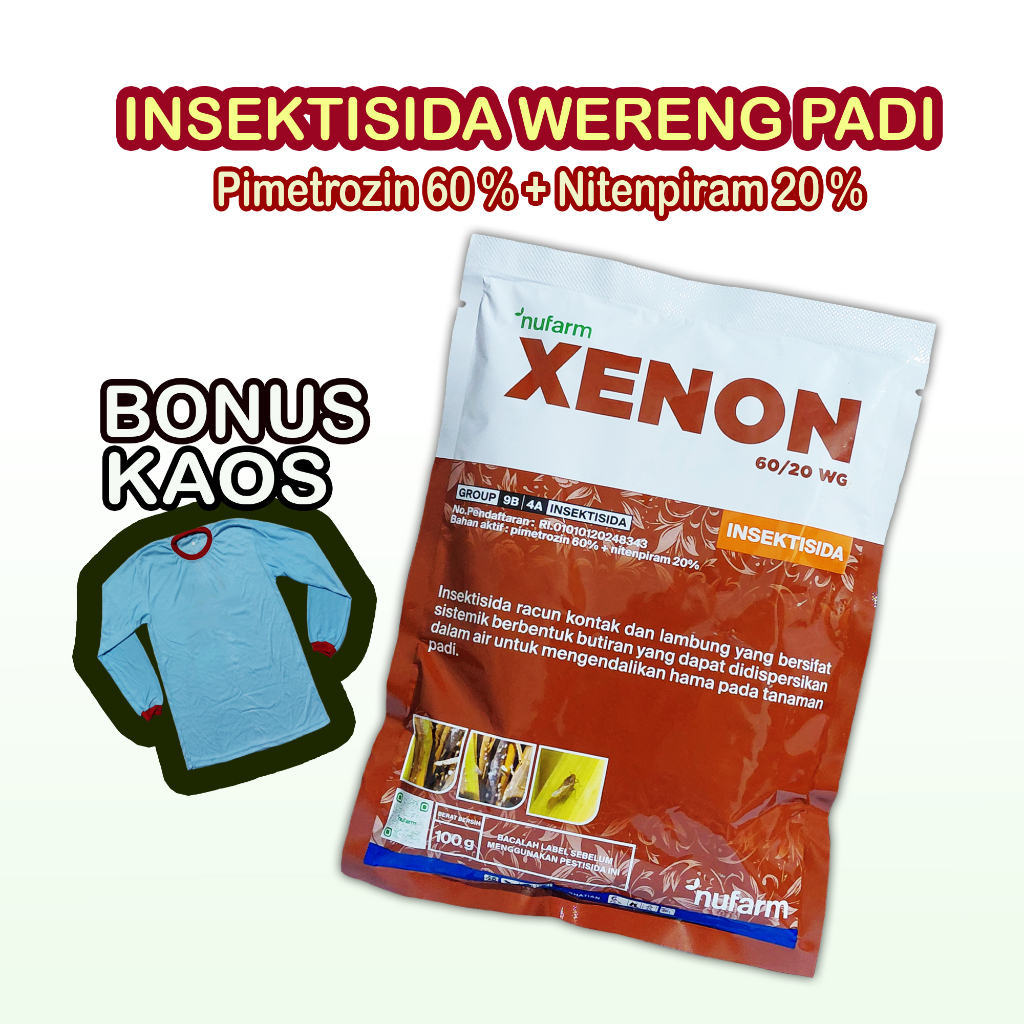 XENON 60/20 WG Insektisida Sistemik Cepat Kendalikan Wereng Padi (Bonus Kaos)
