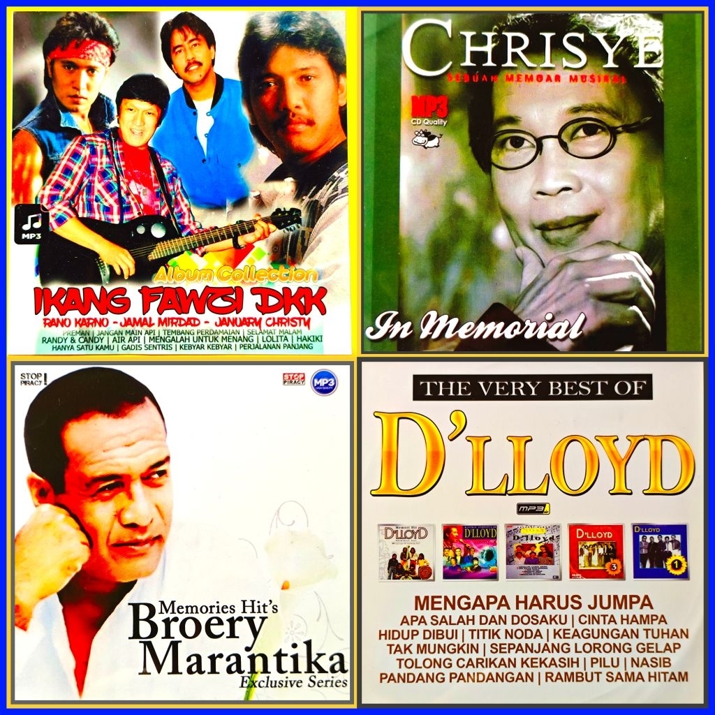 Kaset MP3 Audio Lagu Pop Kenangan Ikang Pawzi- D'lloyd- Chrisye- Broery Marantika Album Nostalgia