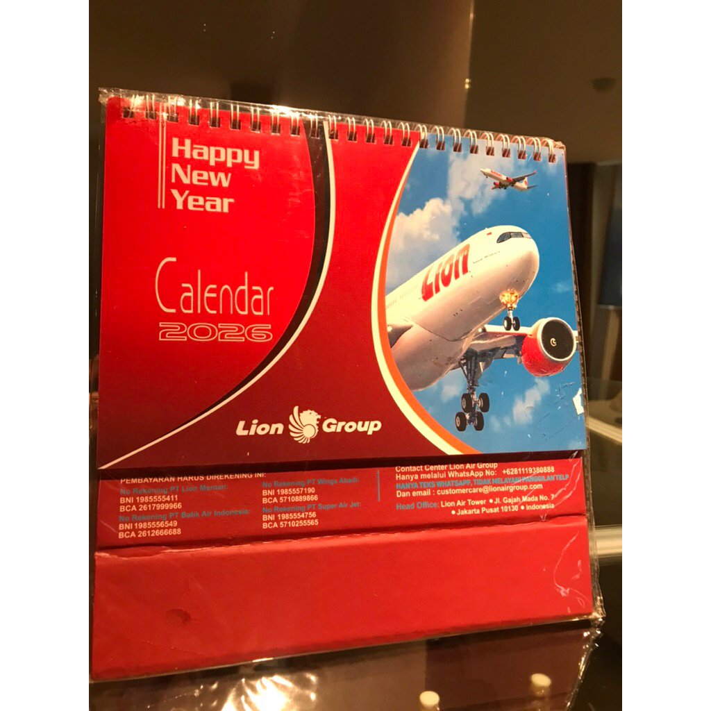 Kalender meja lion air group batik air 2026