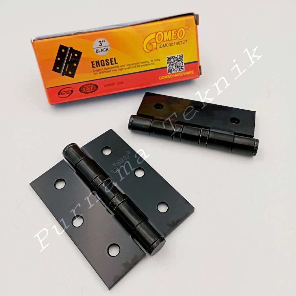 Engsel Gomeo Hitam 3" Engsel Hitam Engsel Jendela Hitam 3" - Gomeo