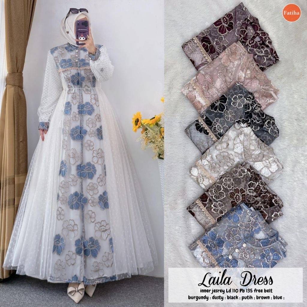 [[ RESTOCK ]] LAILA + RATUSA + FLOWER + MARWAH DRESS BY FATIHA + MALAYA + NEIMA PABIOLA SET ORIGINAL
