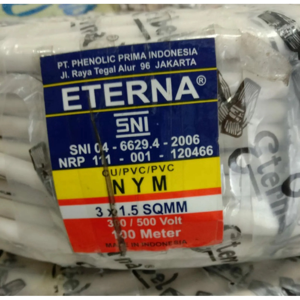KABEL ETERNA NYM  3 x 1,5  100M  BARU GRESS