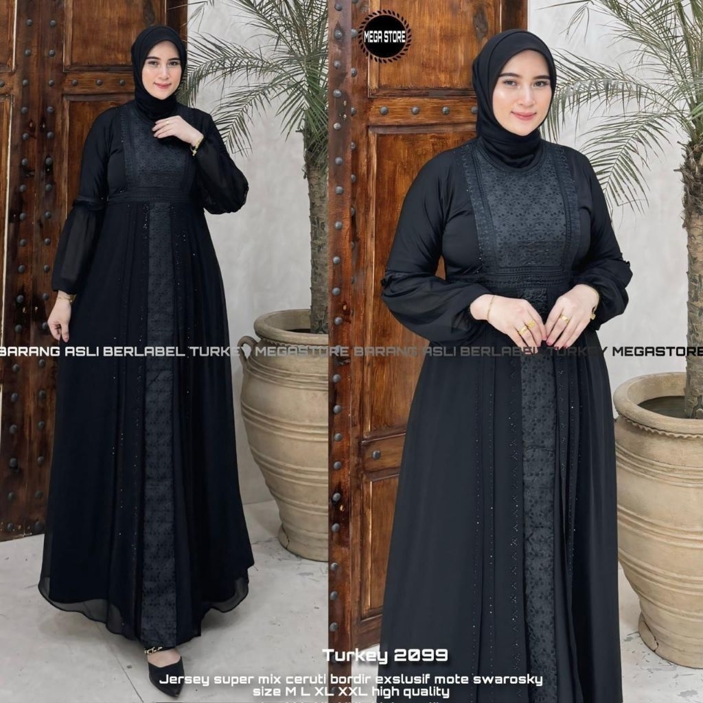 ABAYA TURKEY ABAYA JERSEY PREMIUM MIX CERUTTI ABAYA DEWASA ABAYA