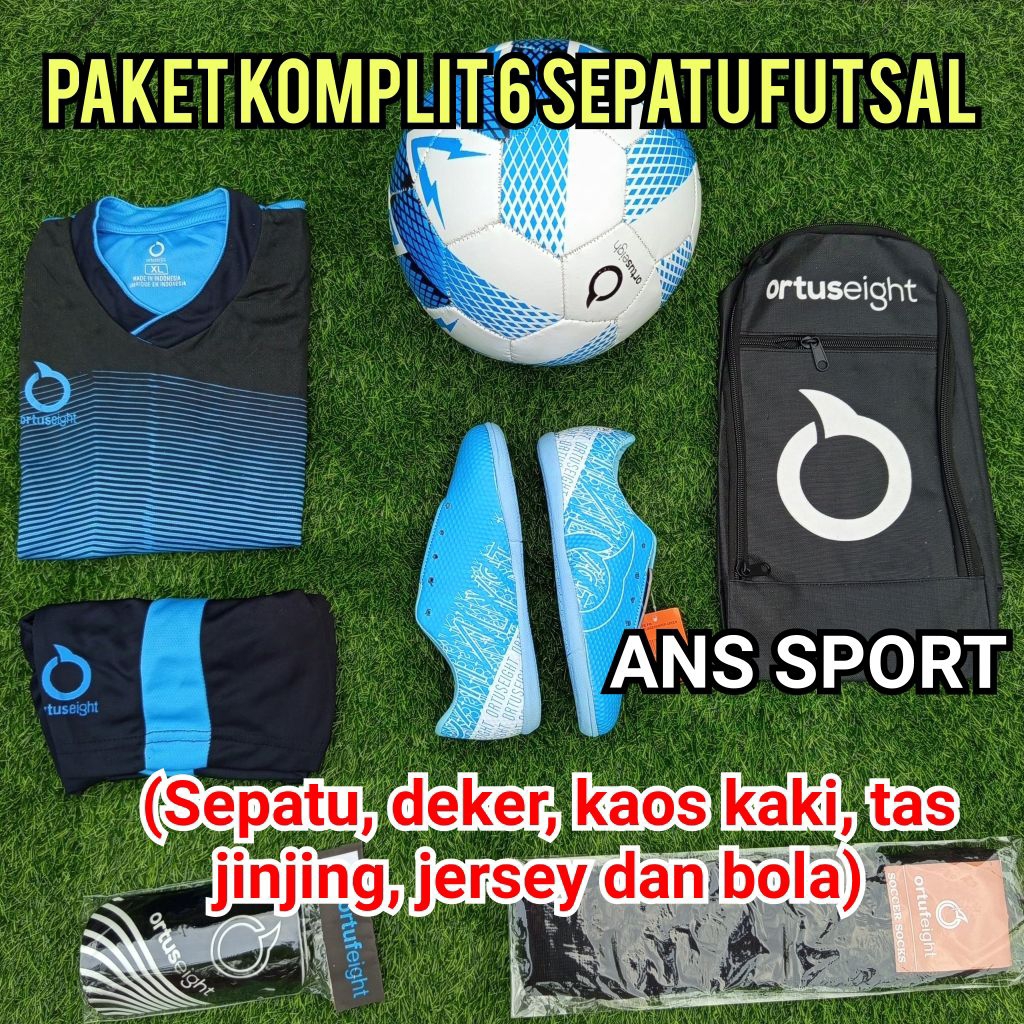 PROMO TERBATAS COD Sepatu Futsal Ortus Catalyst Terlaris, Paket Komplit Sepatu Futsal Anak Ortus Gra