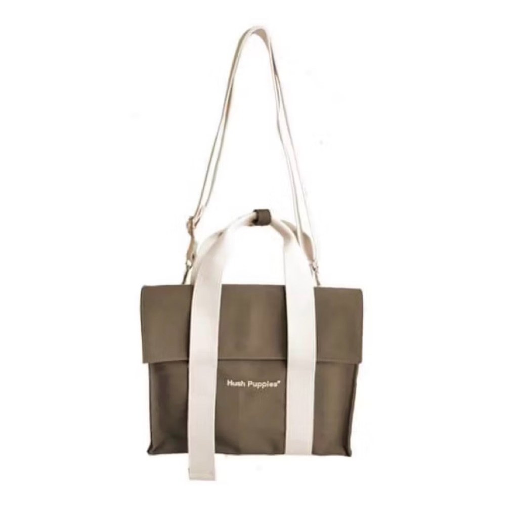 Hush Puppies Tas Wanita Canvas Flap Bag olive green