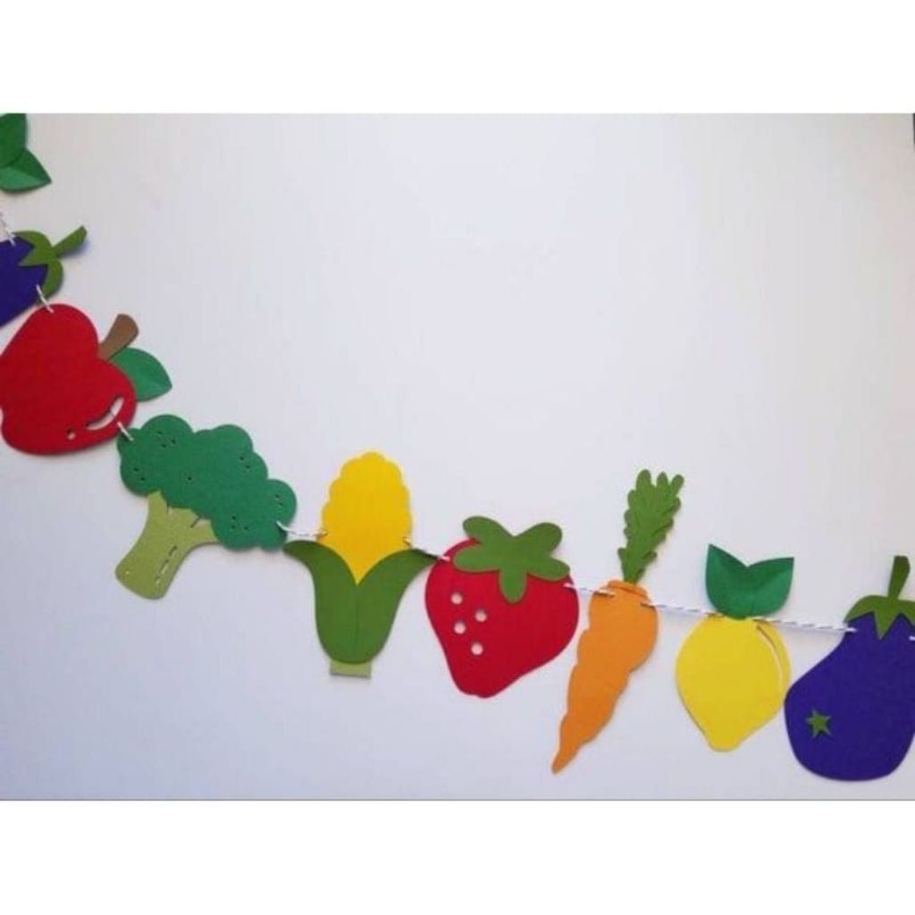 Origami Tirai Sayuran/Paper Garland 3D Sayuran/Kerajinan Origami Tirai